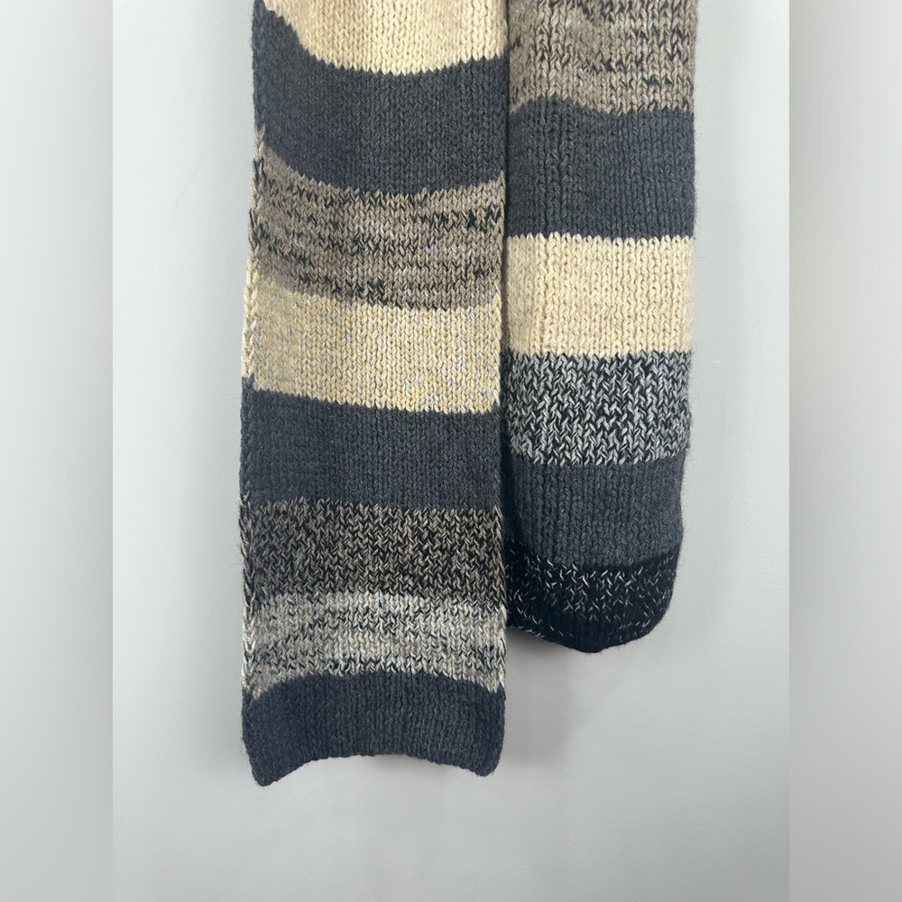 Andes Gifts Alpaca Blend Chunky Knit Striped Scarf NWT NEW - Picture 3 of 6